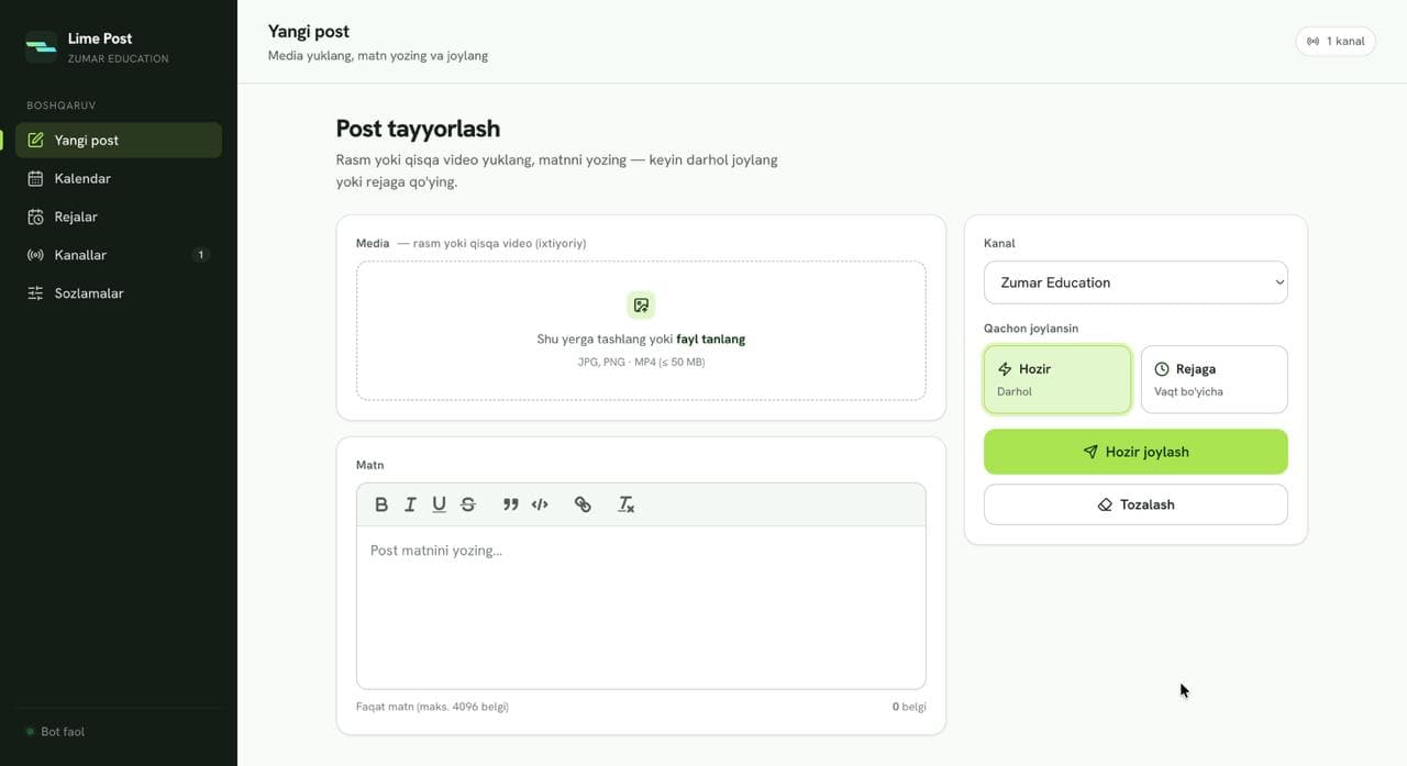 Lime post